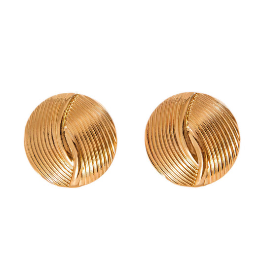 Crossover Round Earring