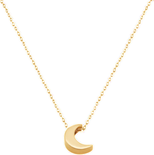 Dainty Gold Moon Necklace